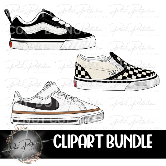 Kids shoes clipart