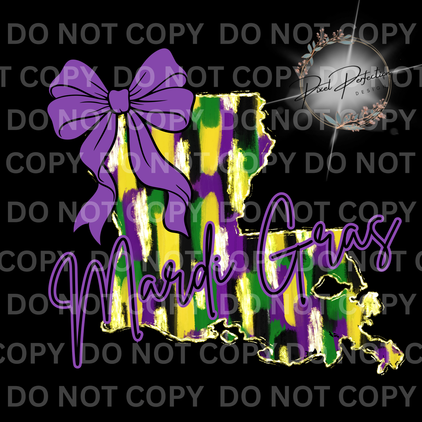 Mardi Gras brushstroke LA