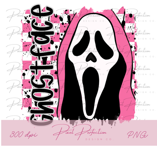 Ghostface pink checkered png