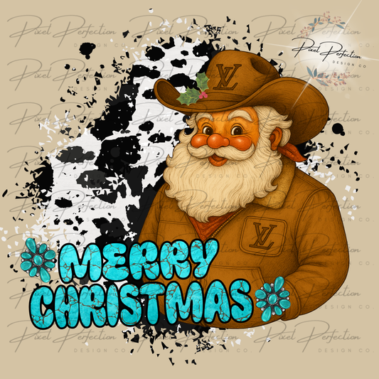 Western Christmas L V Santa PNG