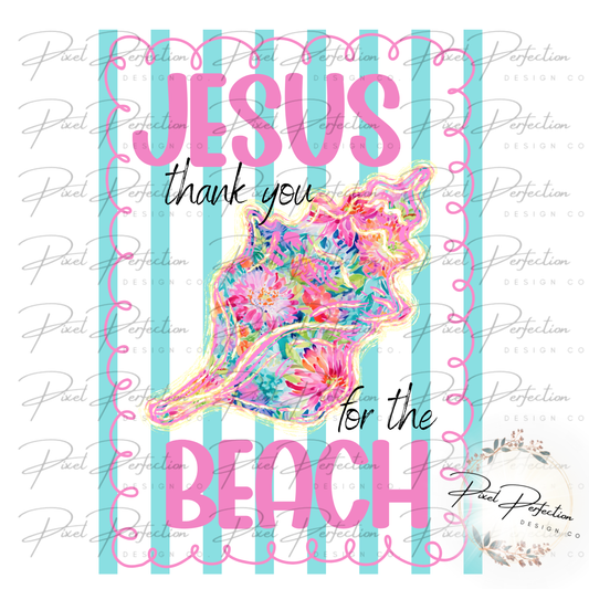 Preppy Jesus thank you for the beach png
