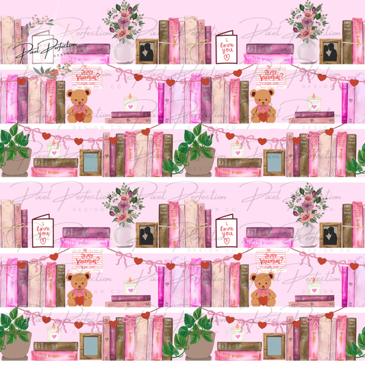 Valentines bookshelf seamless