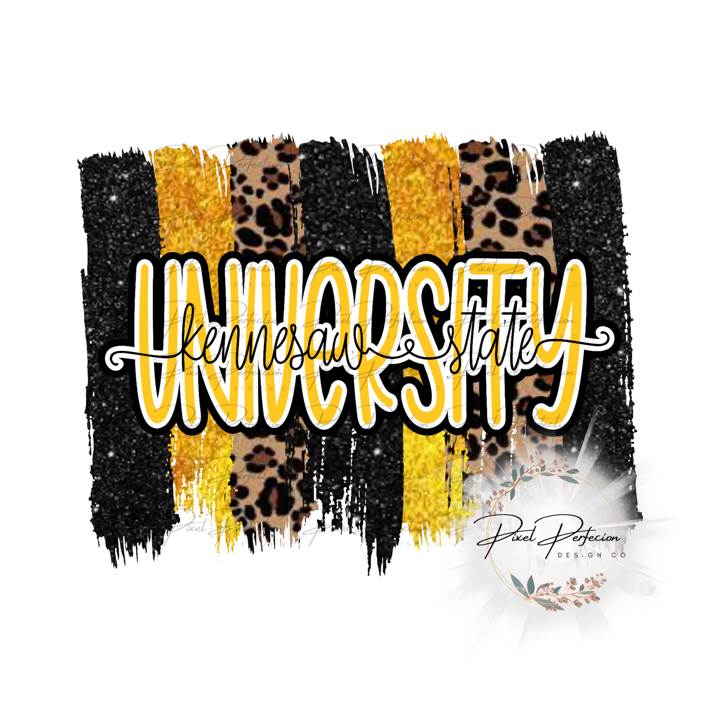 Kennesaw glitter & leopard print