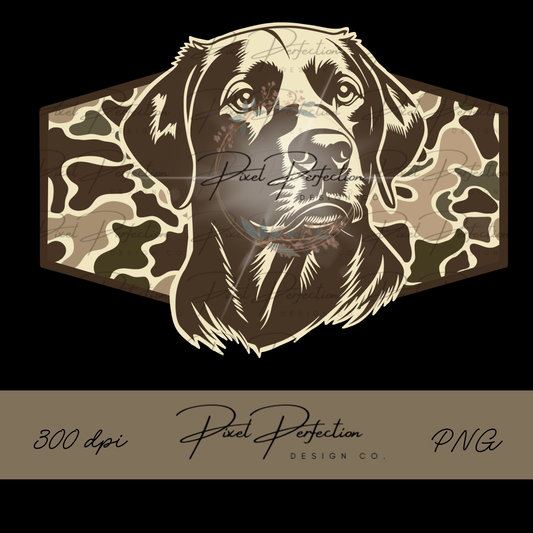 Camo frame dog png