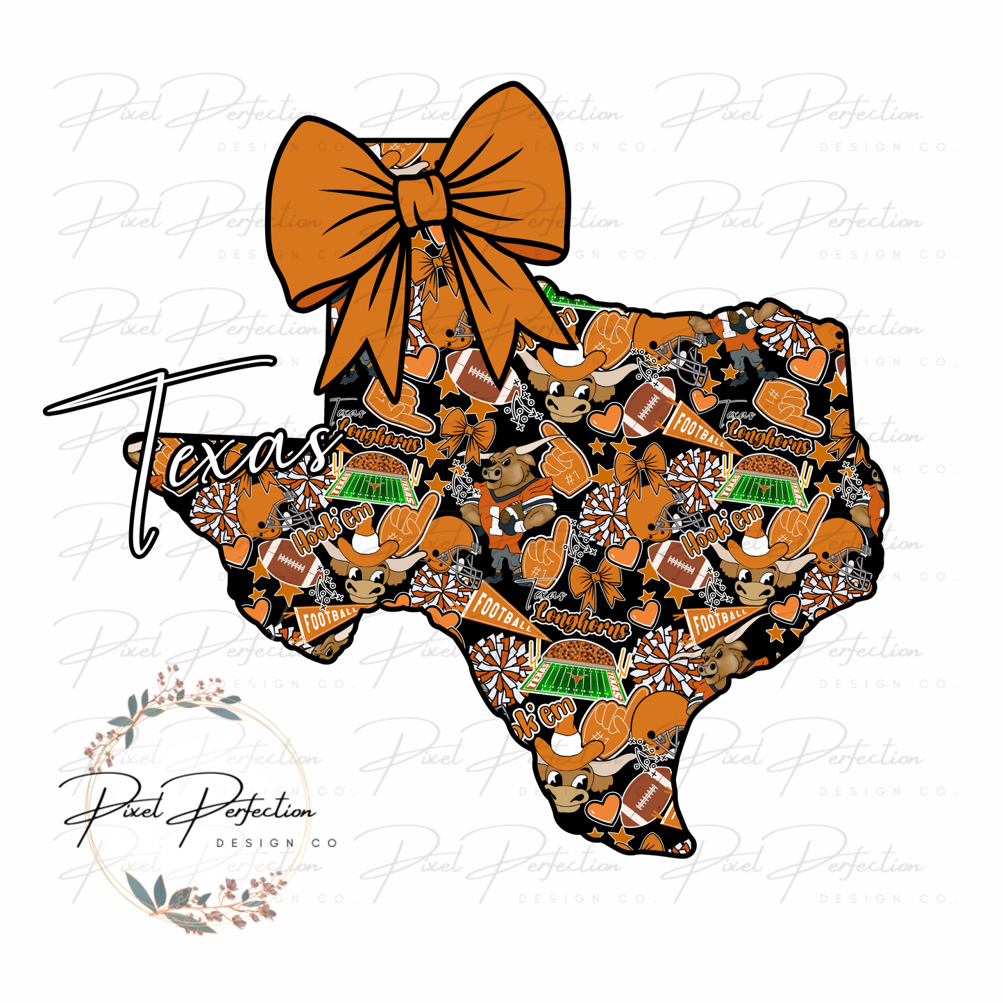 Texas outline football collage png