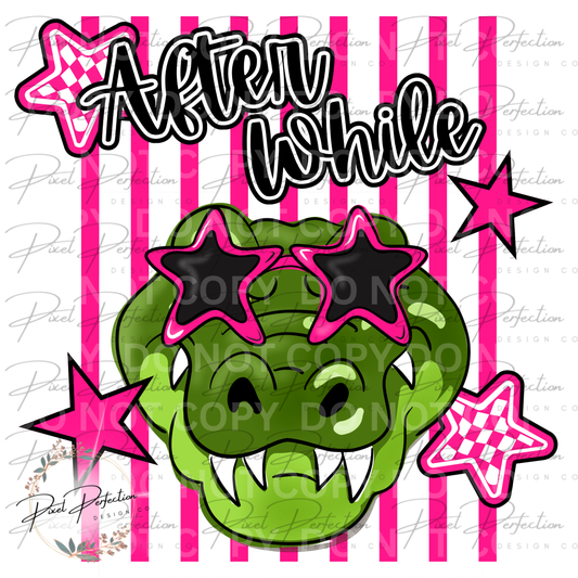 After while crocodile pink
