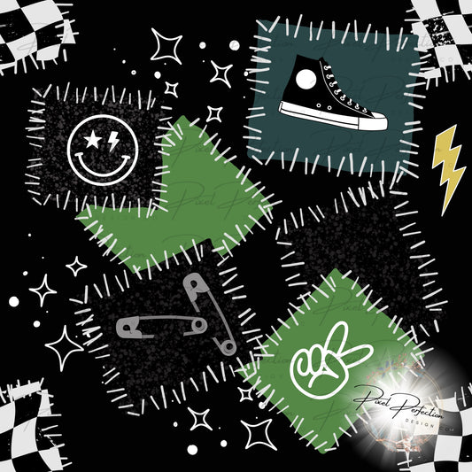 Rad Boy patches seamless design