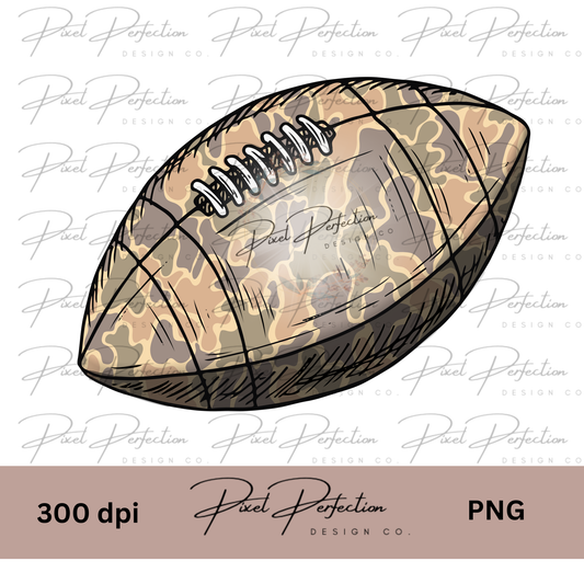 Faded Green tan and brown Camo football png