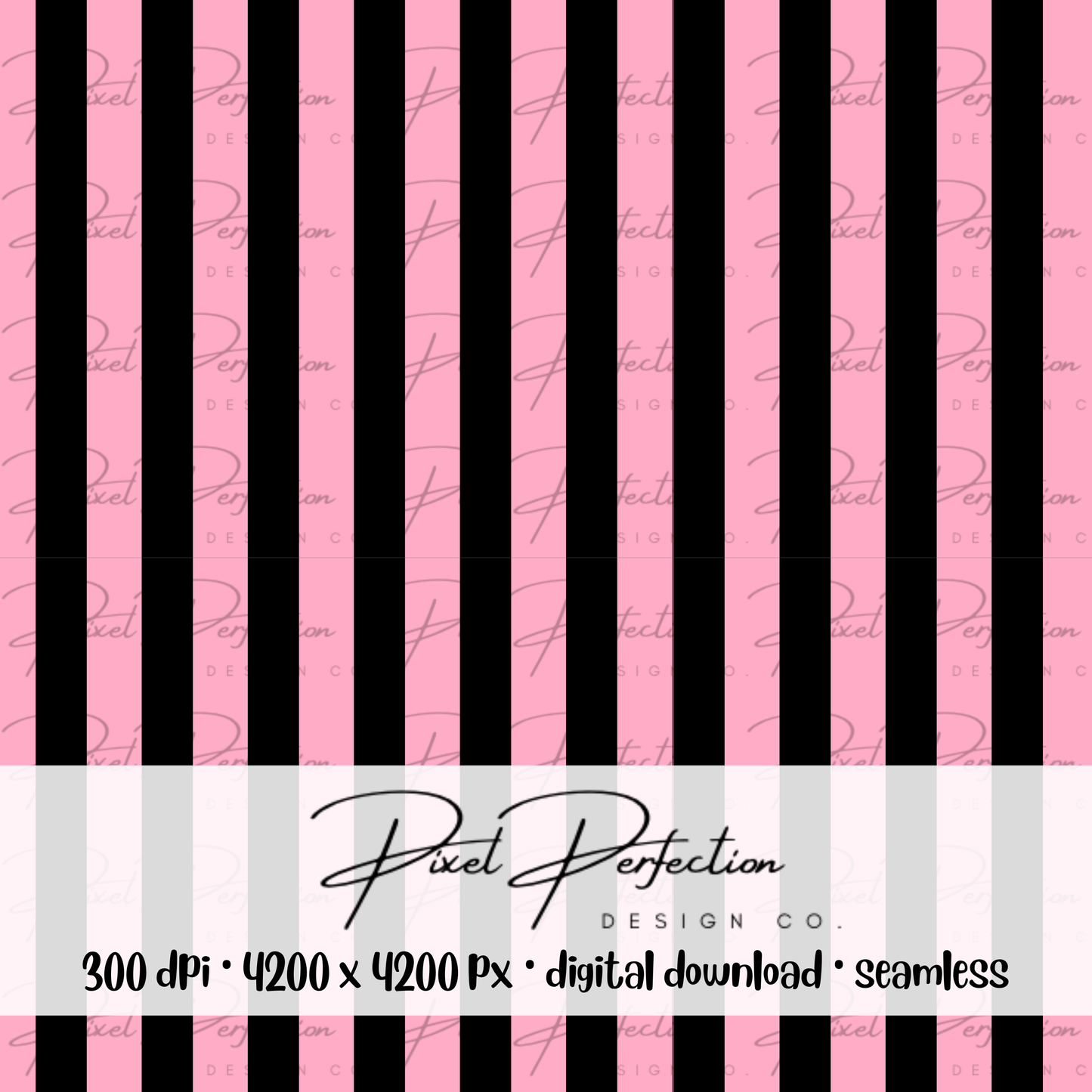 Coordinating Ghostface pink and black stripe seamless