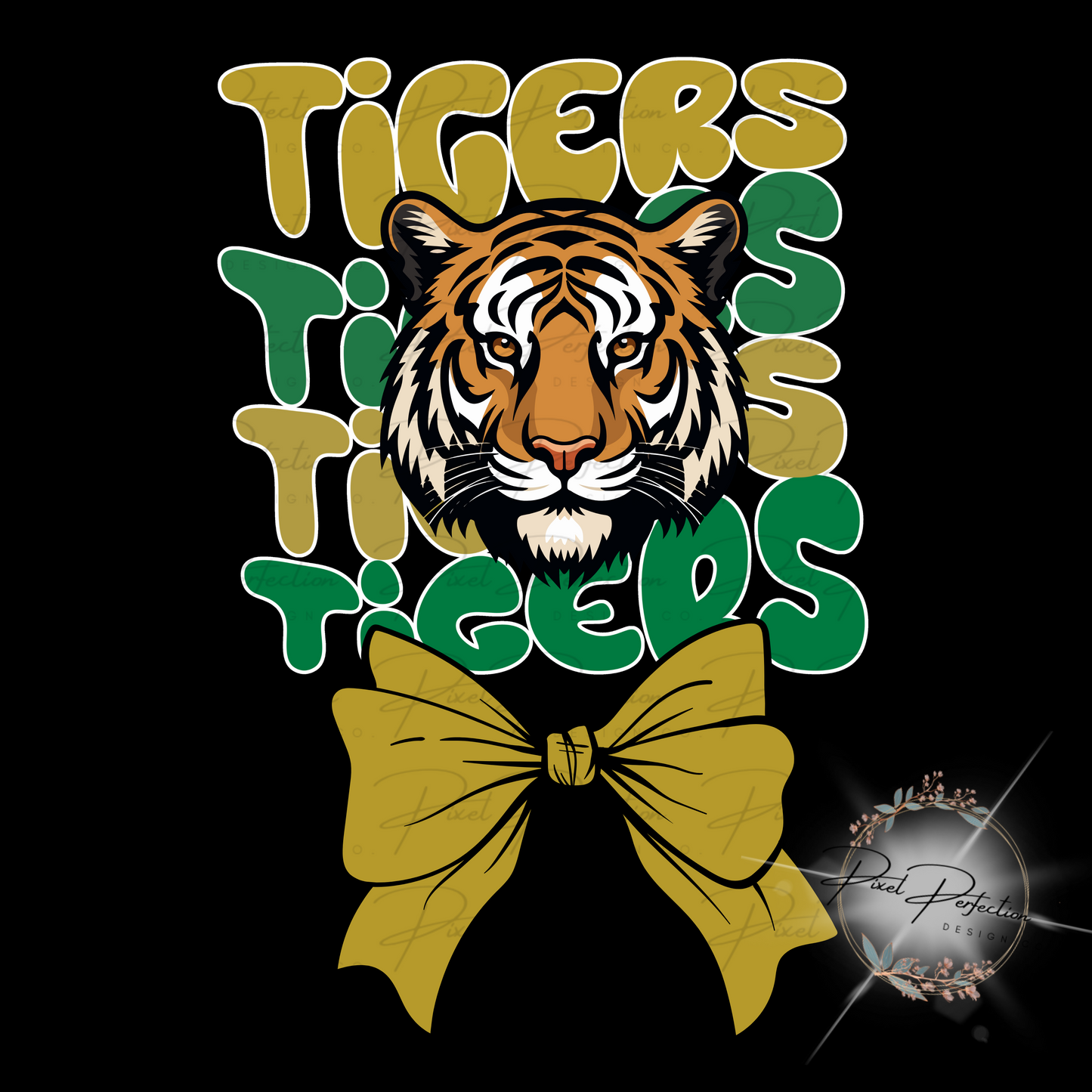 Tigers coquette Bow #2 PNG