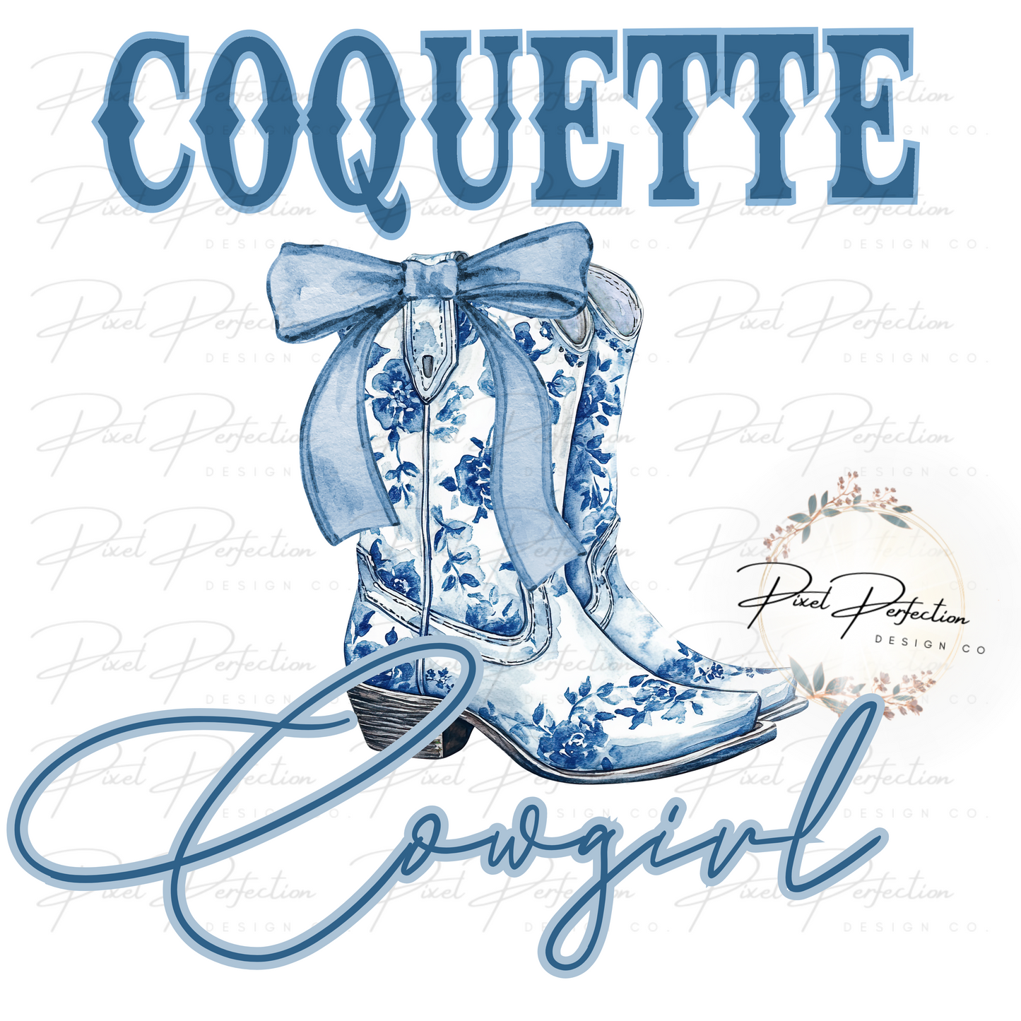 Coquette Cowgirl blue