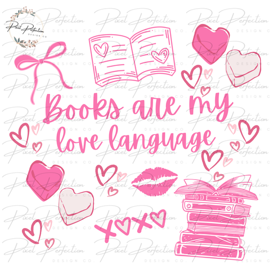 Books are my love language PNG