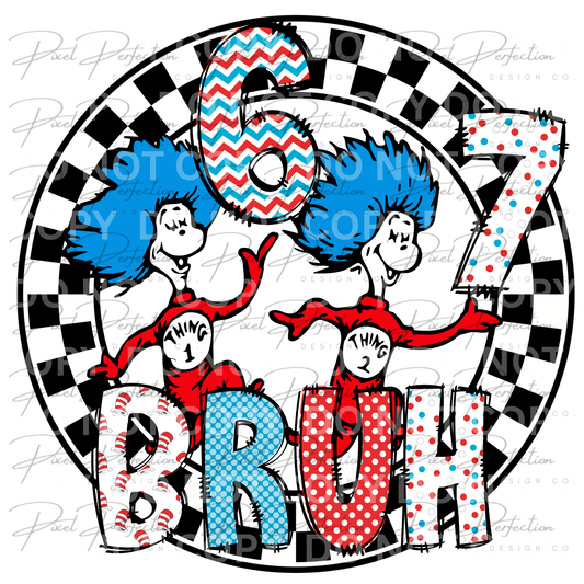 Dr Seuss read across America thing 1 67 bruh checkered png