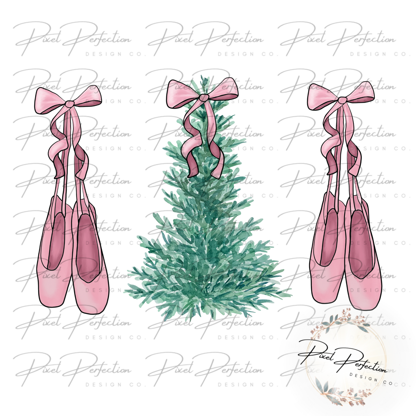 Ballerina slippers Christmas PNG