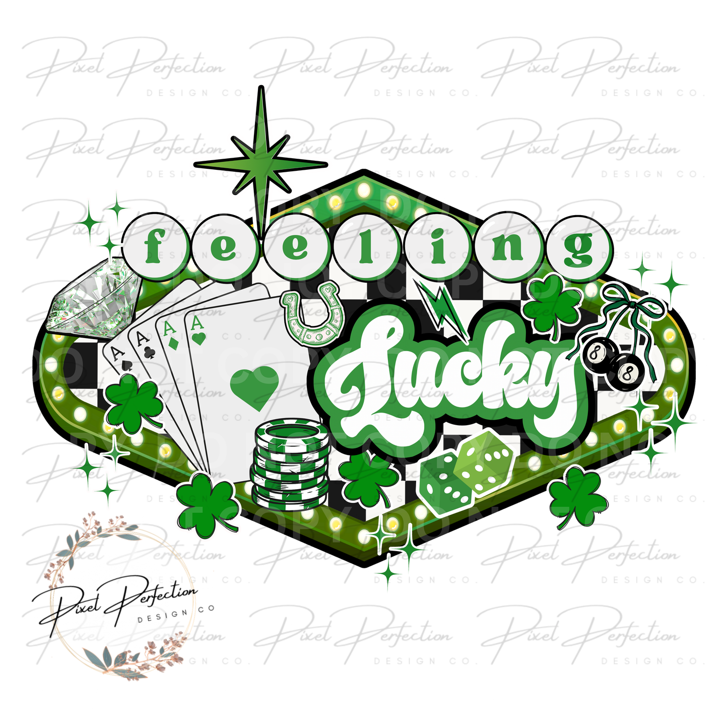 St Patrick’s Day Feeling lucky sign png