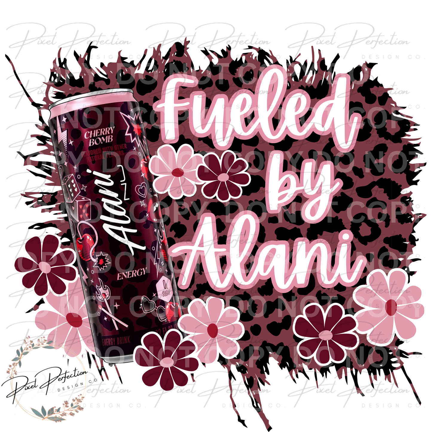 Girlie Alani drink with flowers png