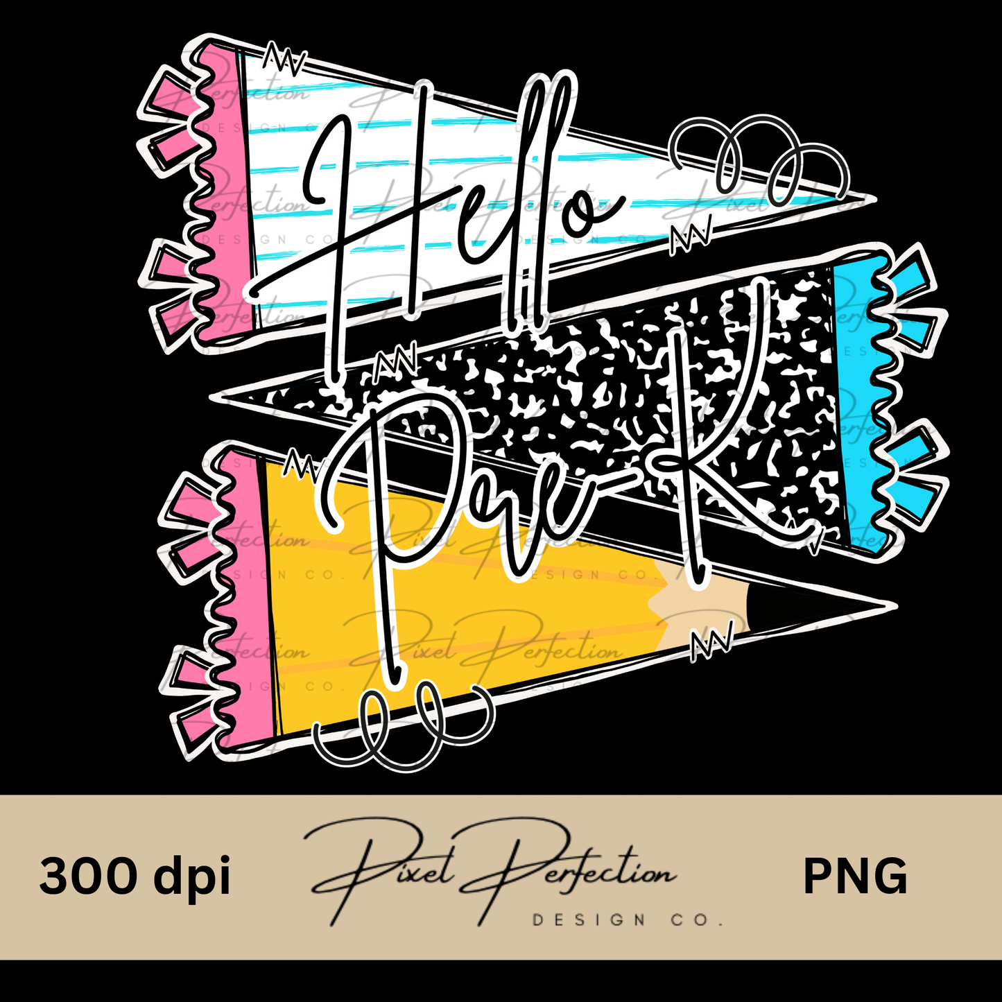 Back to school pendant hello prek png