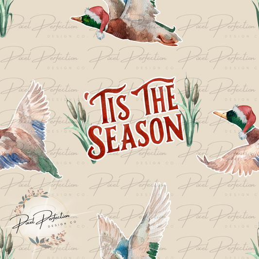 Tis the season duck Christmas seamless