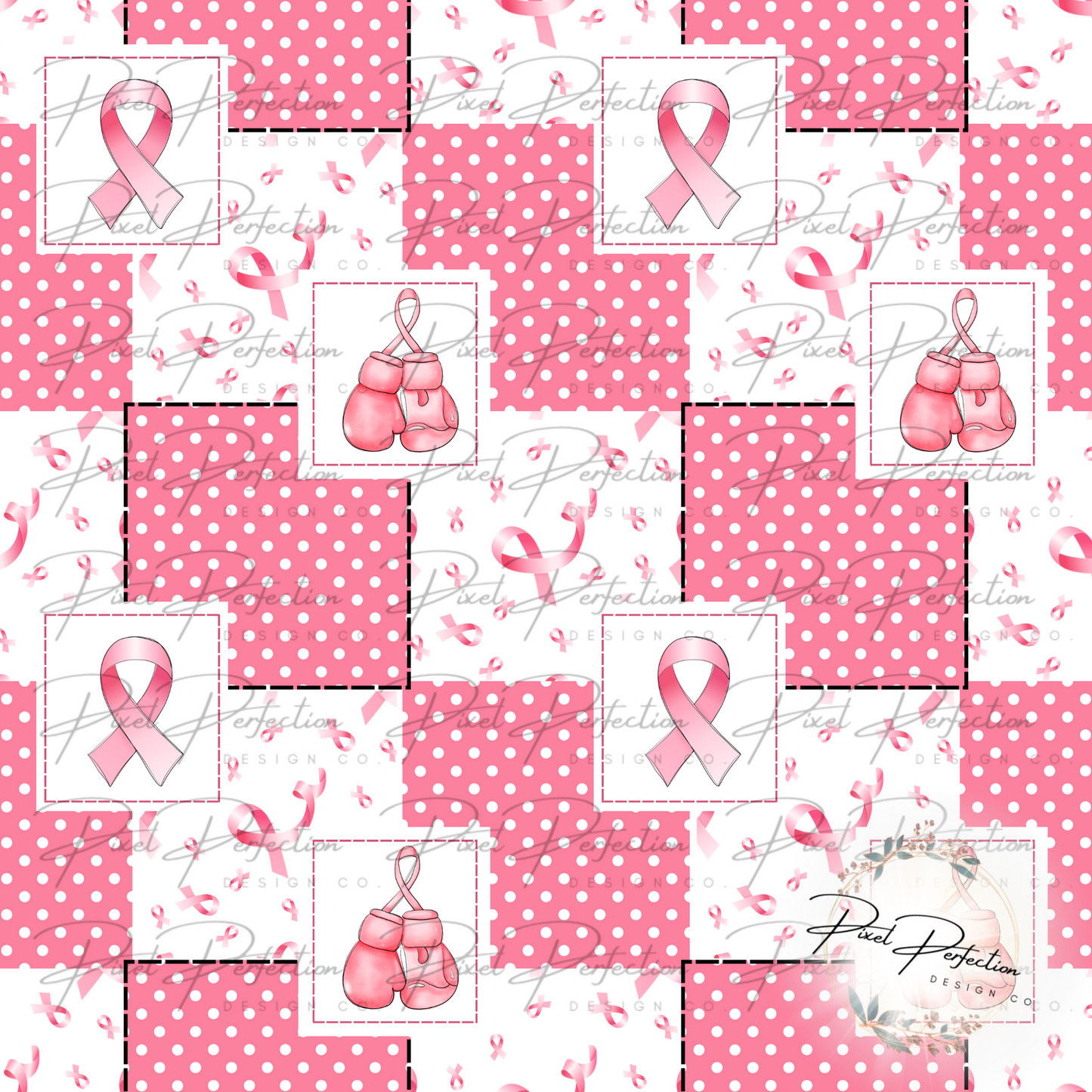 Breast cancer awareness fight like a girl seamless file