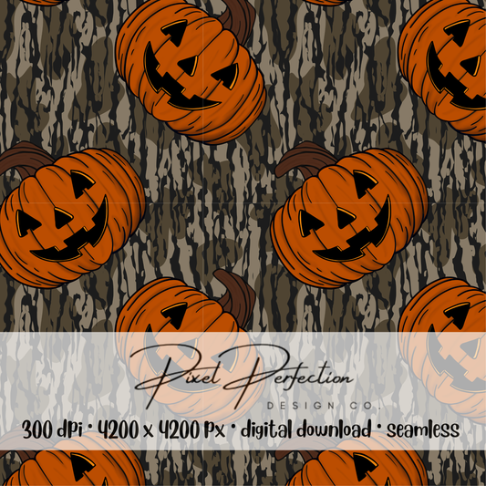 Camo jackolantern seamless
