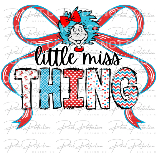 Dr Seuss read across America little miss thing png