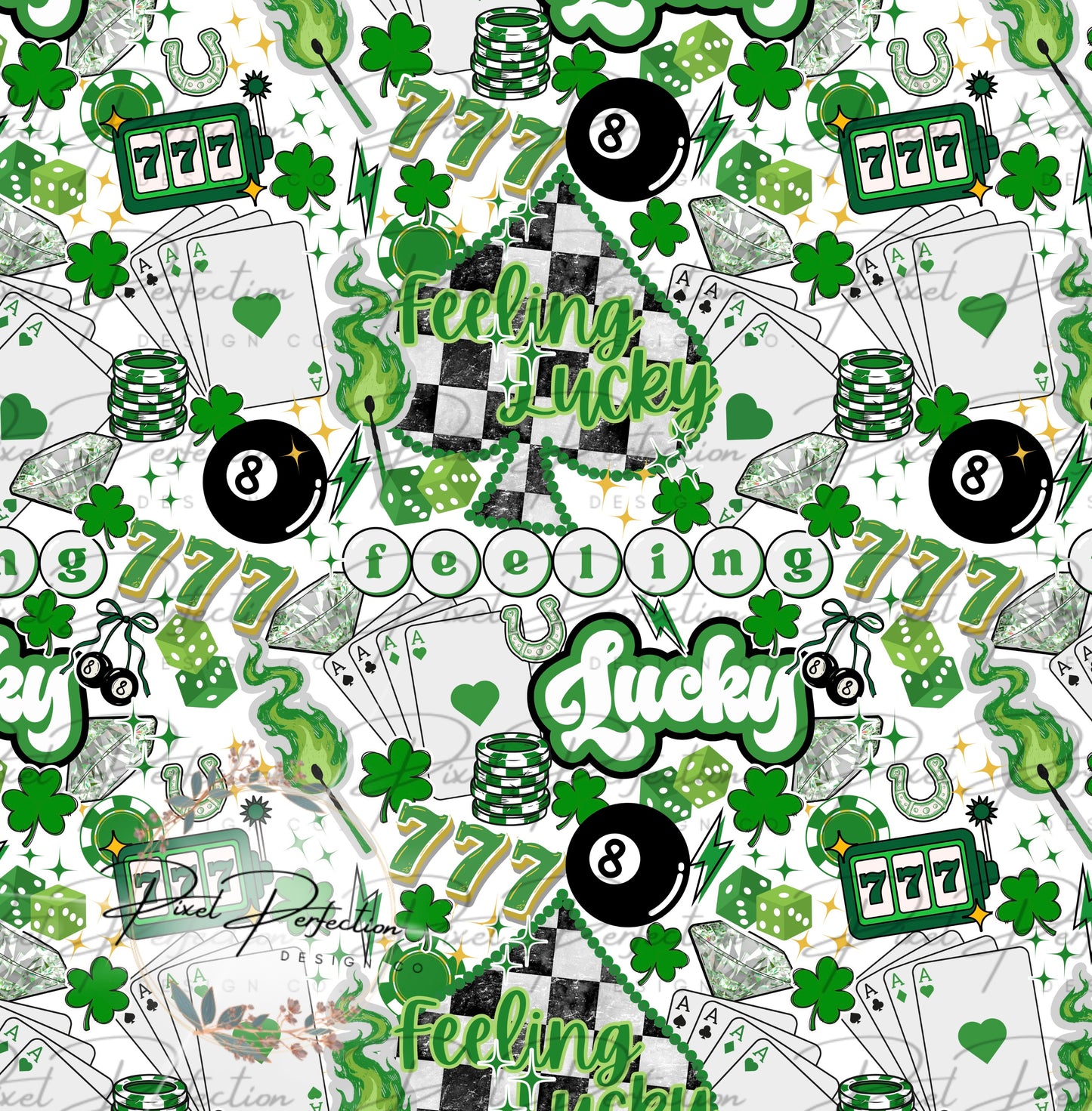 St. Patricks Day Feeling lucky seamless