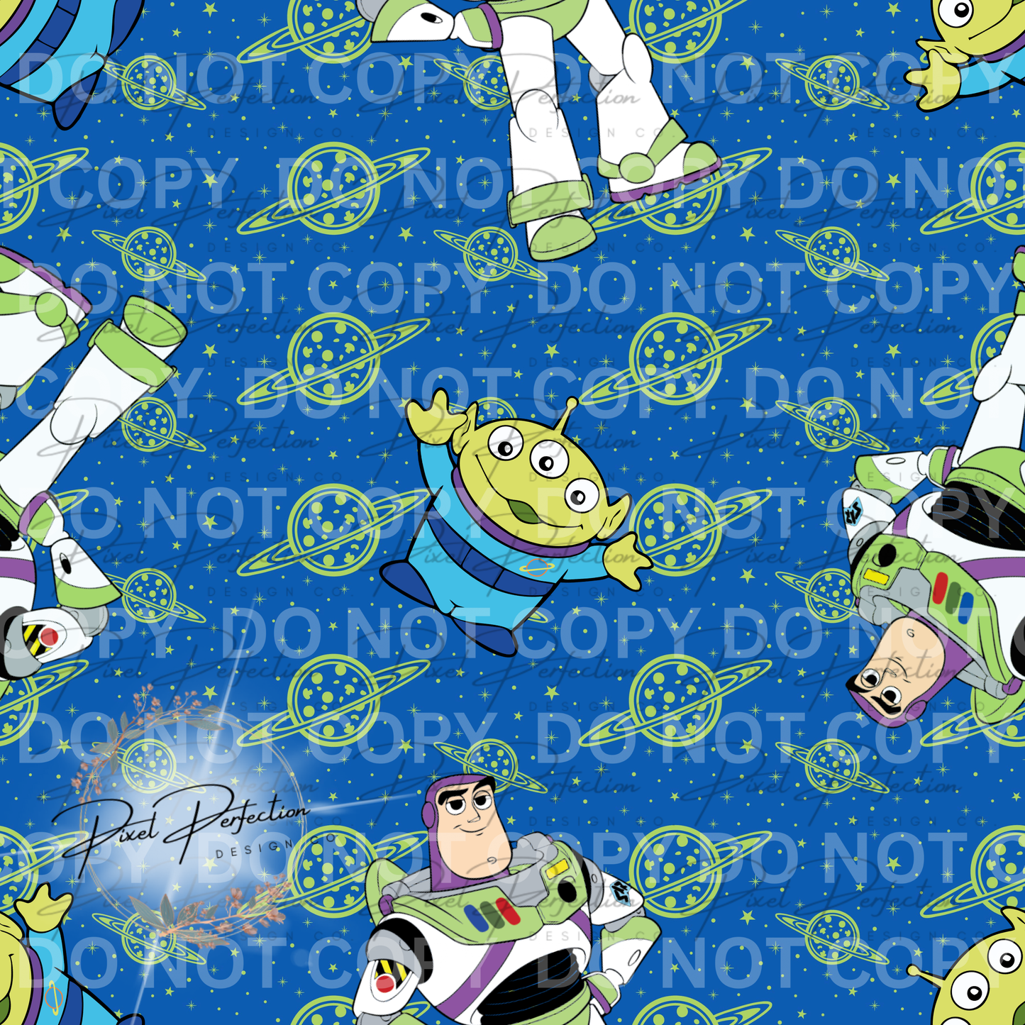 Toy with space and alien seamless