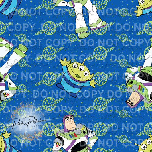 Toy with space and alien seamless