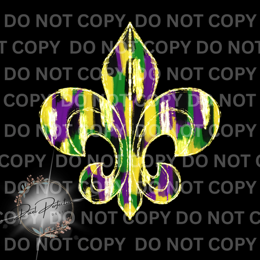 Mardi Gras brush stroke png