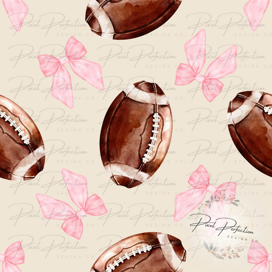 Football and bows seamless