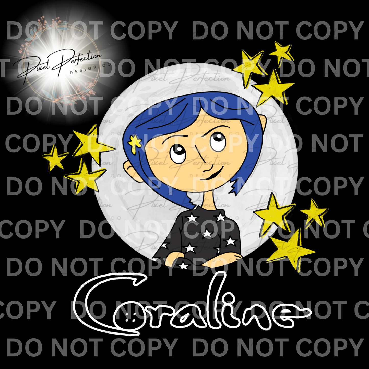 Button eyes moon and stars png