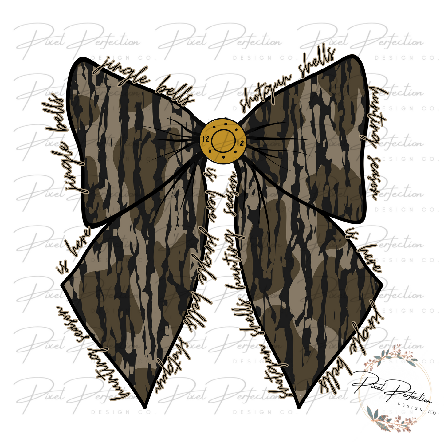 Jingle bells shotgun shells hunting season is here camp coquette Bow png