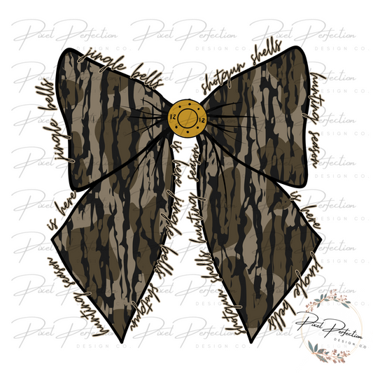 Jingle bells shotgun shells hunting season is here camp coquette Bow png