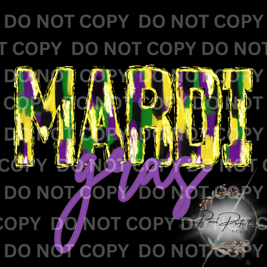 Mardi Gras brush stroke png