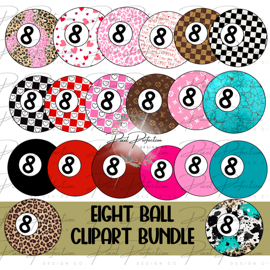 Eightball clipart bundle