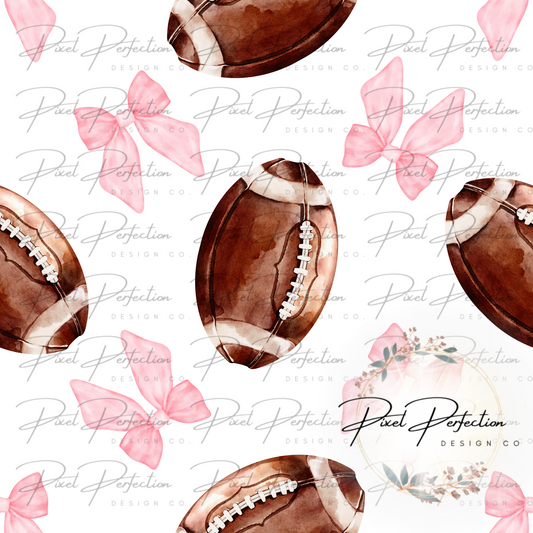 Football and bows seamless