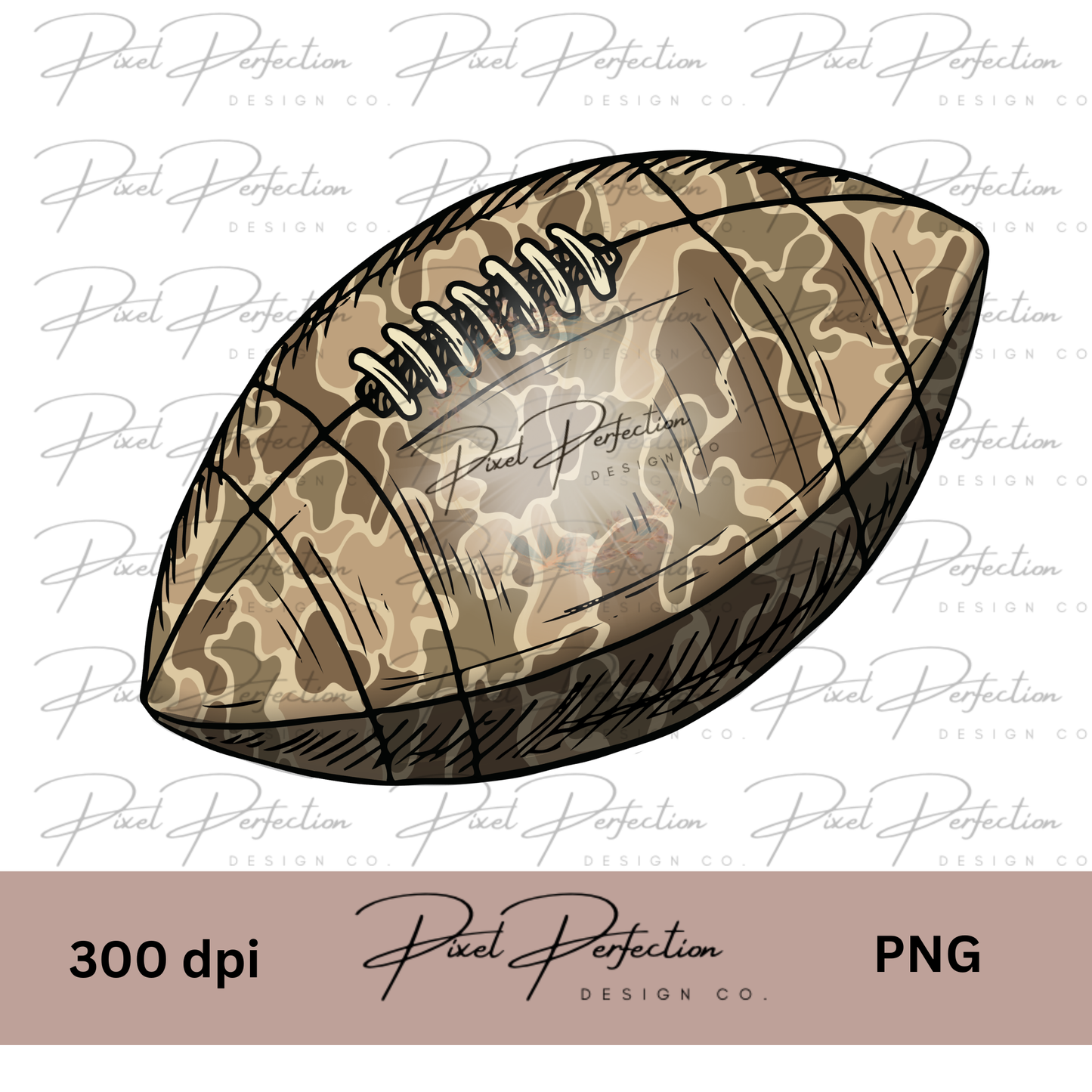 Faded brown Camo football png