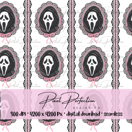 Ghostface faux lace frame seamless