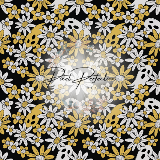 Floral ghost seamless