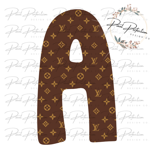 Boujee brown and tan alphabet set with matching Christmas clip art