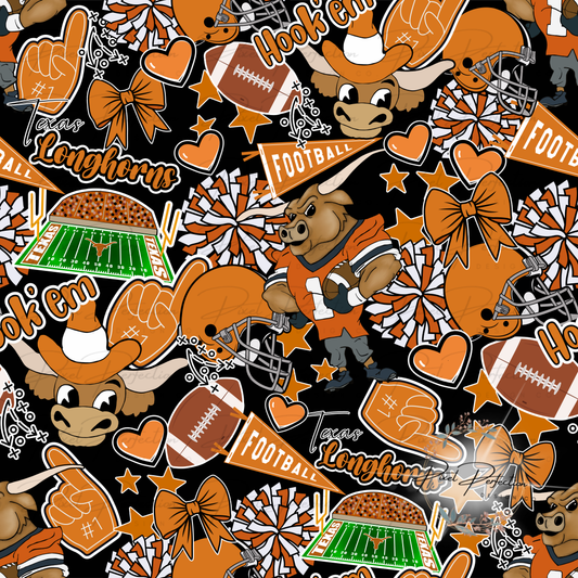 Texas football collage seamless file