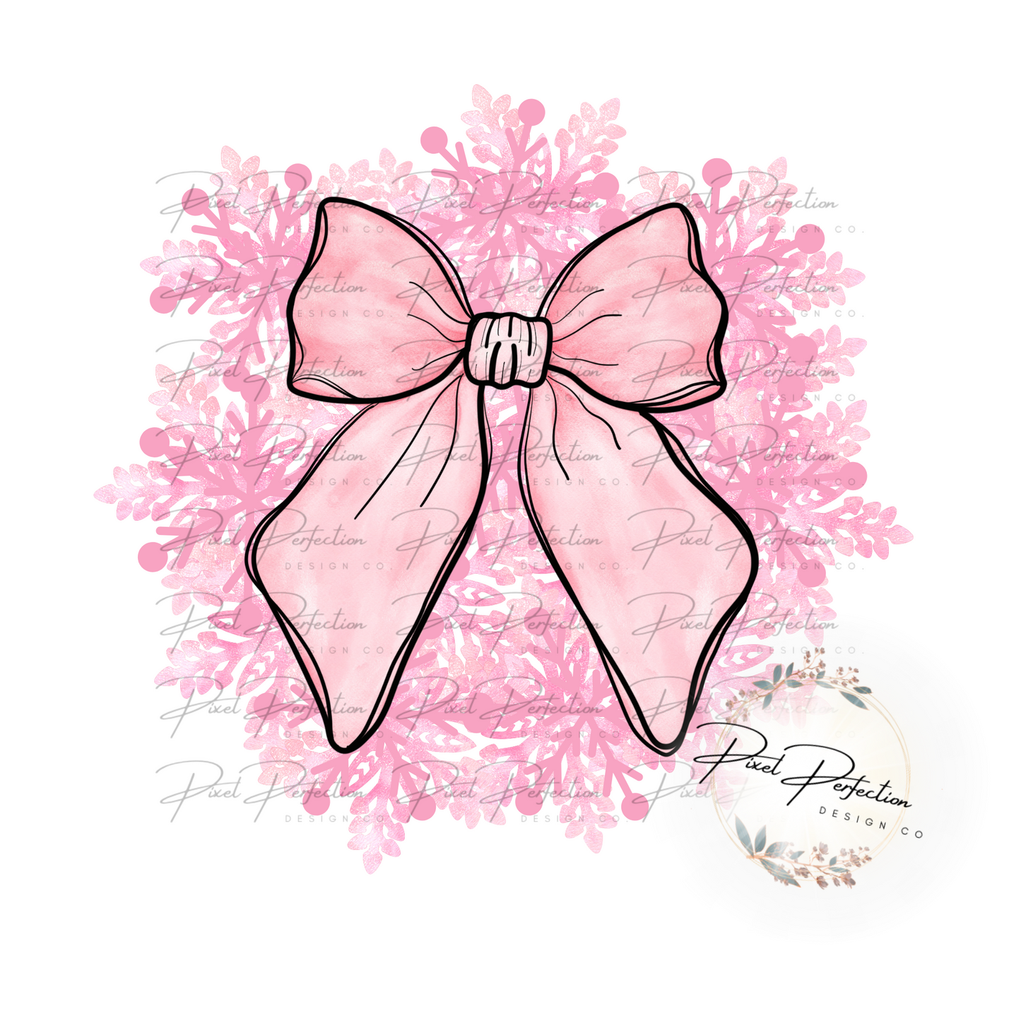 Dreaming of a Pink Christmas Snowflake PNG