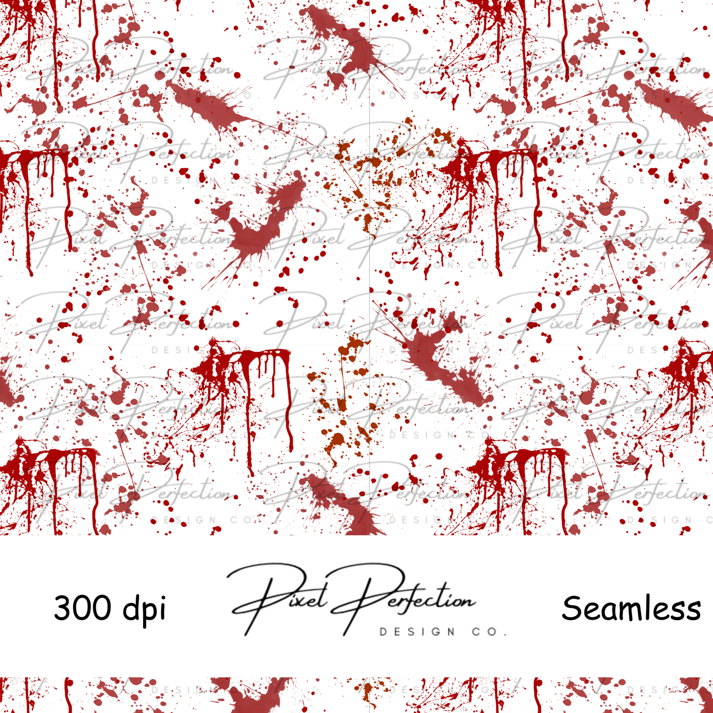 Halloween blood splatter white background seamles (Copy)