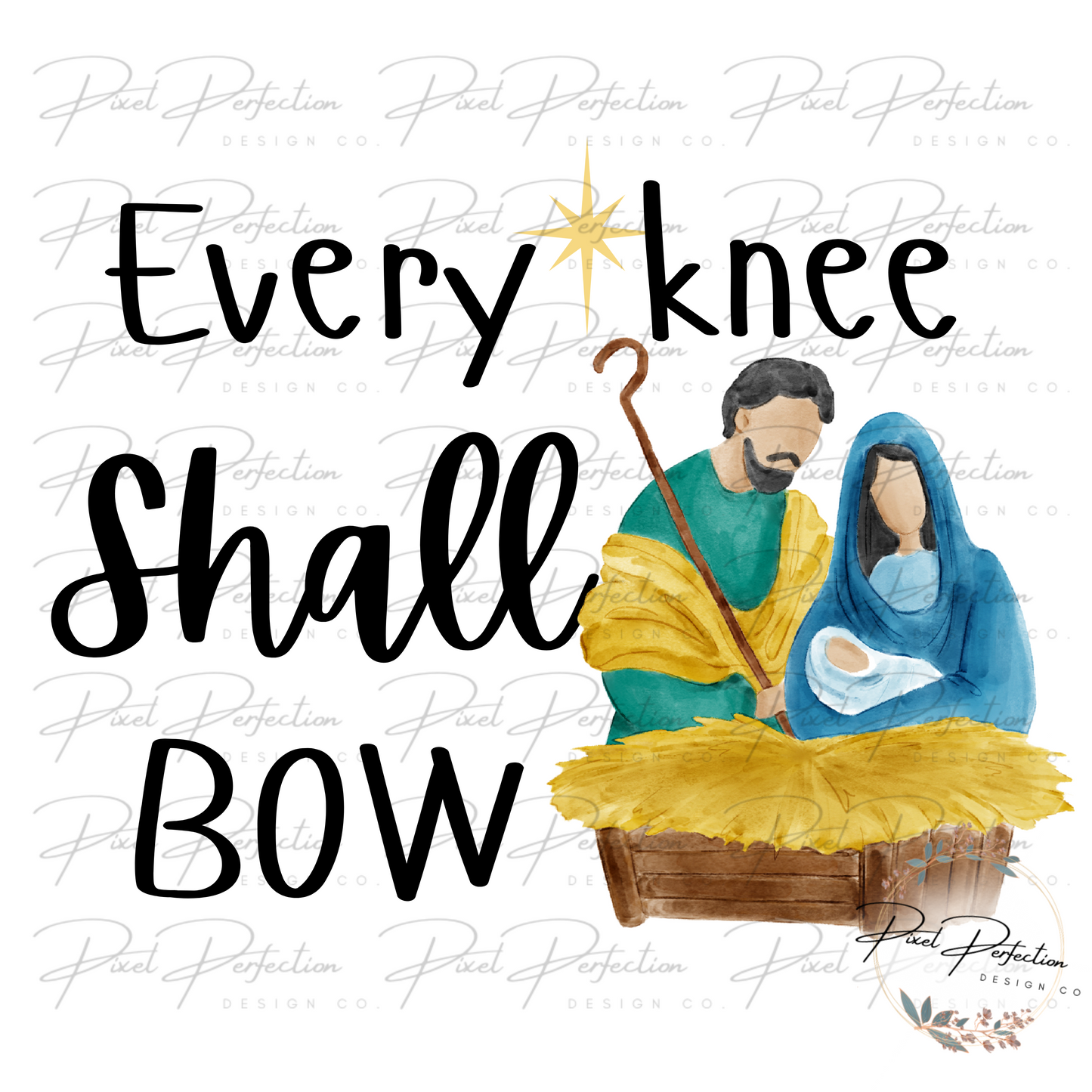 Every knee shall bow nativity png