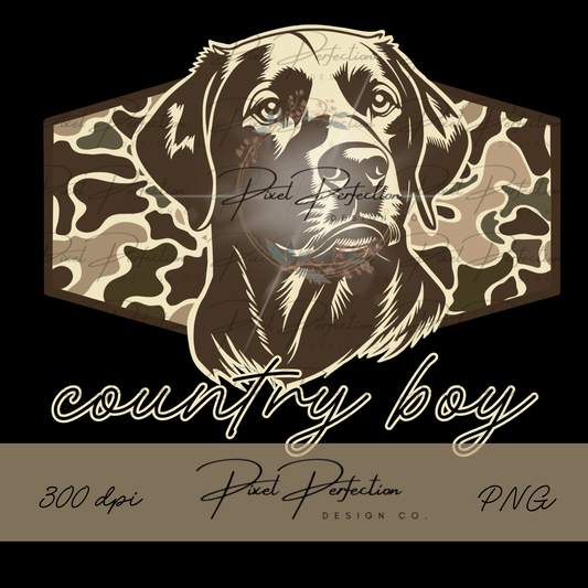 Southern boy camo frame dog png