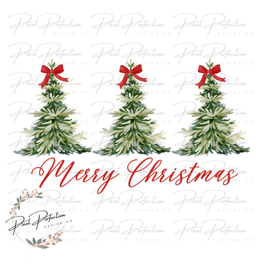 3 Christmas trees merry Christmas PNG
