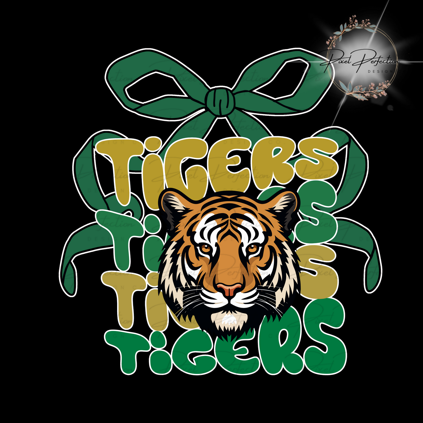 Tigers coquette Bow PNG