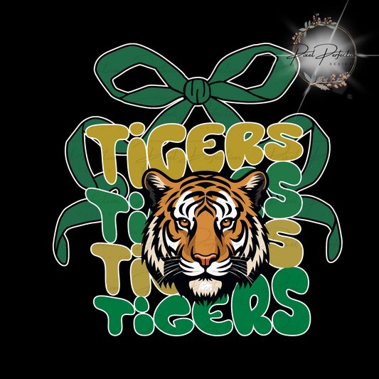 Tigers coquette Bow PNG