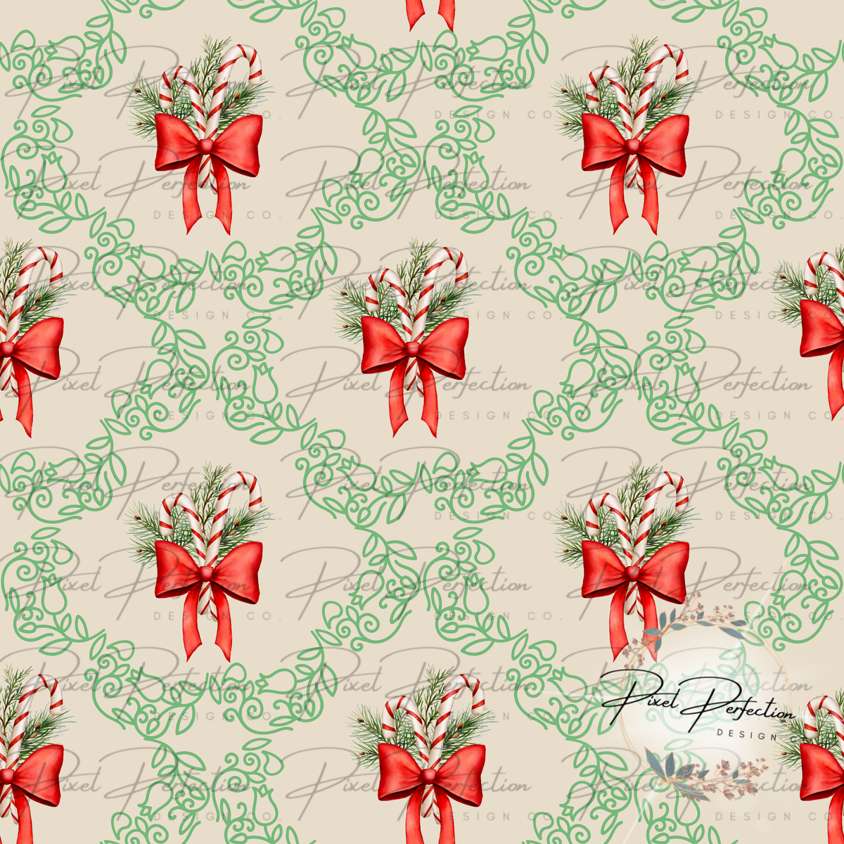 Christmas candy cane seamless