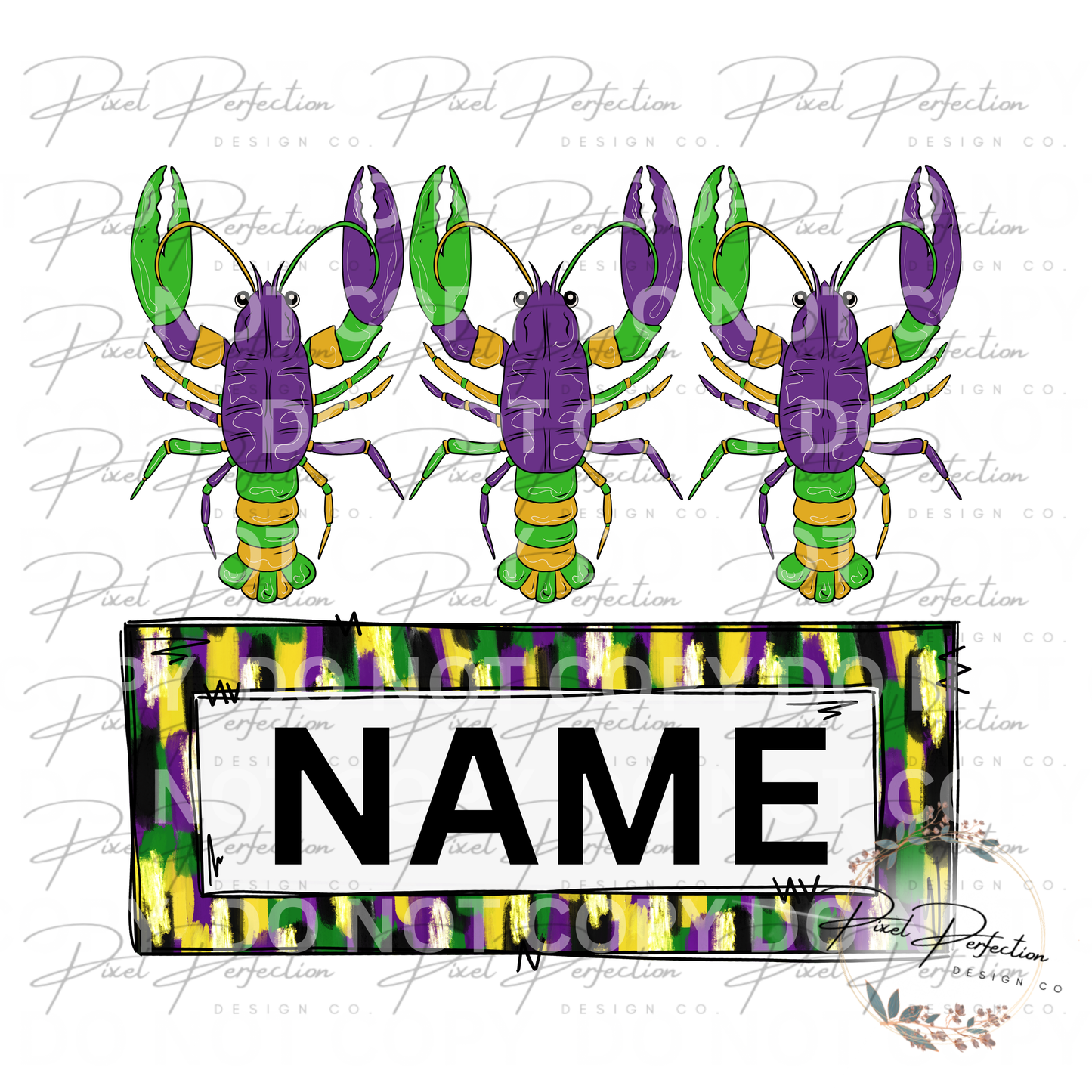Mari Gras name plate png
